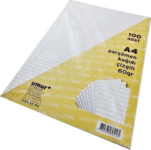 Çizgili Parşömen Kağıdı A4 60 gr 100 Adet