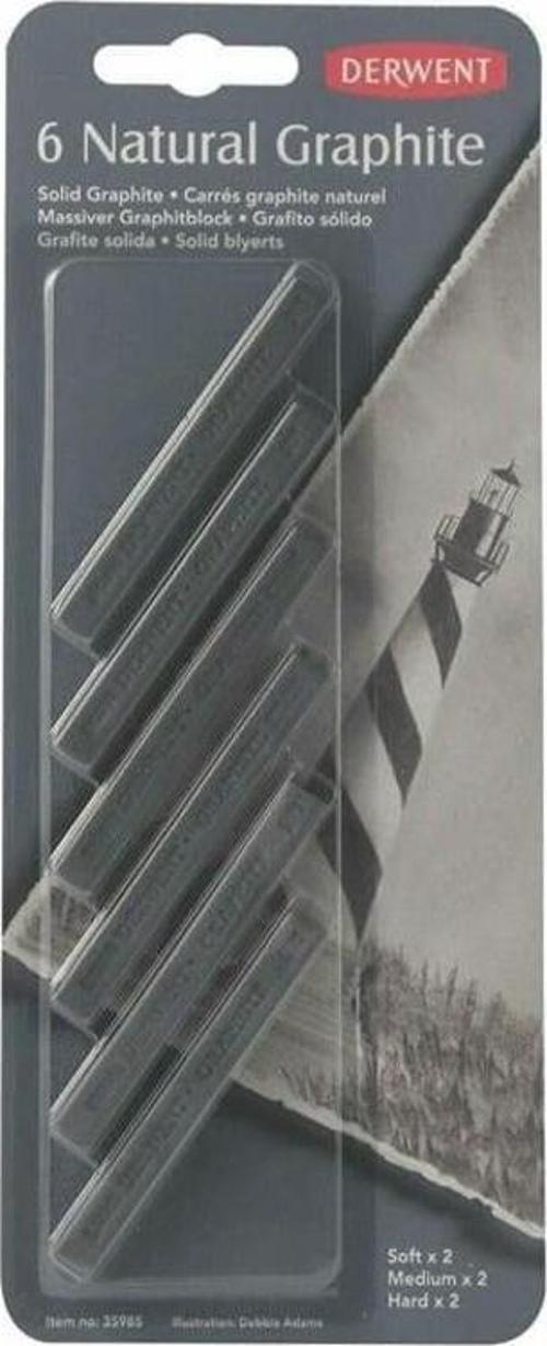 Natural Graphite Grafit Blok 6'lı Blister