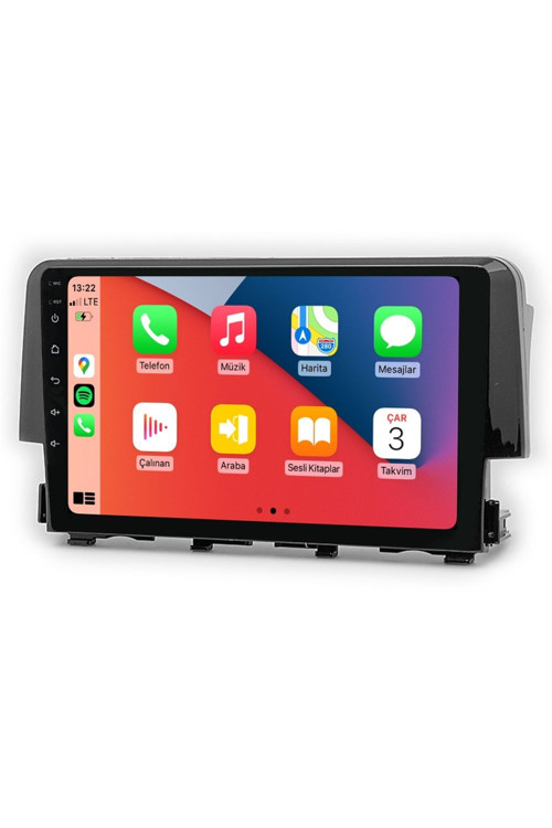 LVN 664 QLED EKRAN Honda Civic FC5 2016 2019 Arası 6+64GB Android Carplay Multimedya Teyp