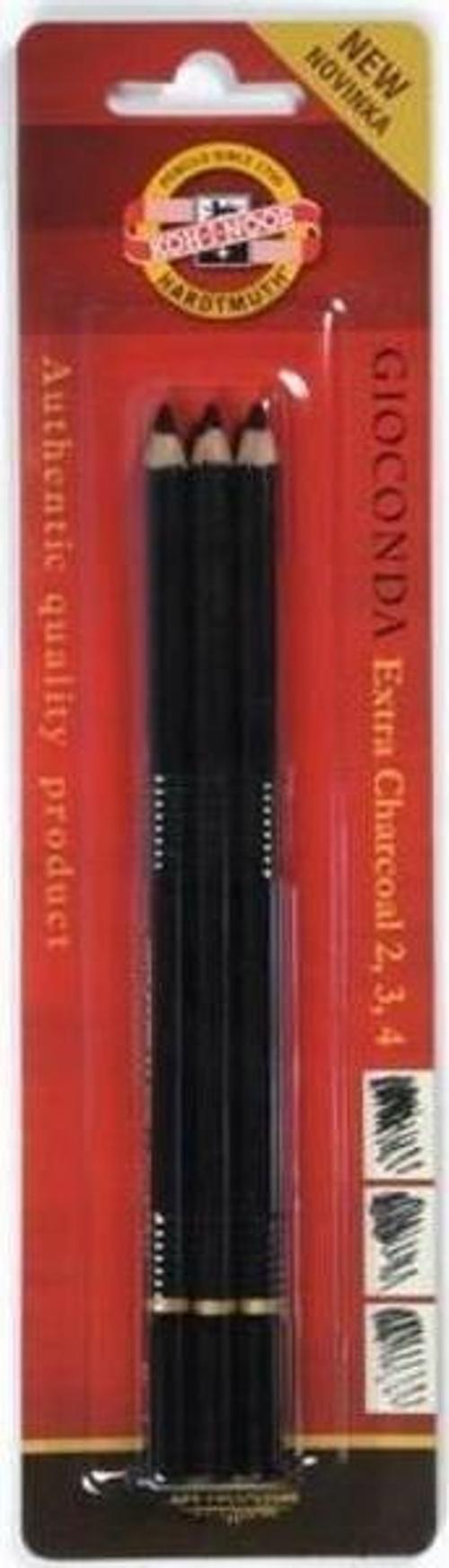 Koh-i Noor Gioconda Extra Charcoal Kömür Füzen Kalem 3'lü Set