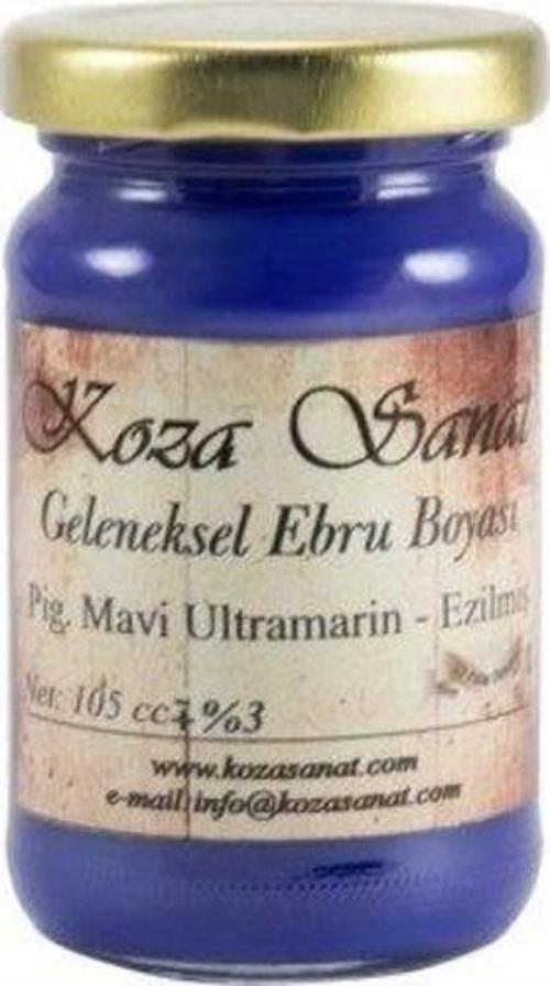Koza GELENEKSEL Ebru Boyası 105 cc. Pigment Mavi - Ultramarin