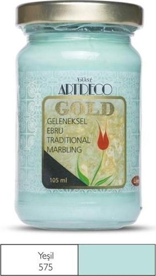 Gold Geleneksel Ebru Boyası 105ml Yeşim 575 S.3