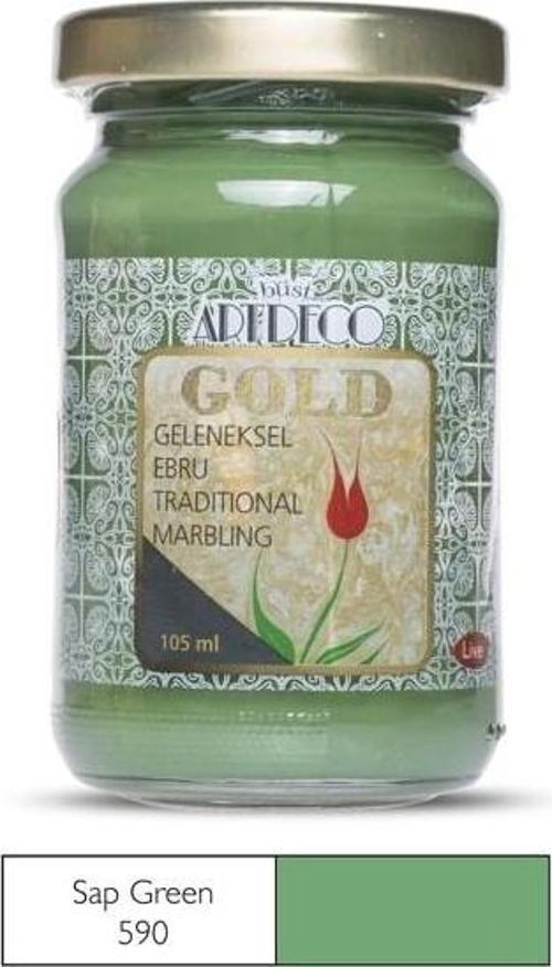 Gold Geleneksel Ebru Boyası 105ml Sap Yeşil 590 S.3