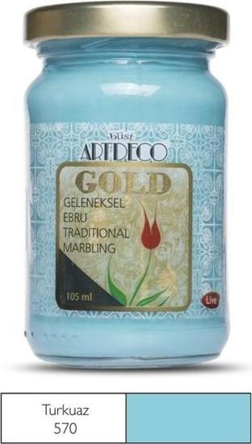 Gold Geleneksel Ebru Boyası 105ml Turkuvaz 570 S.2