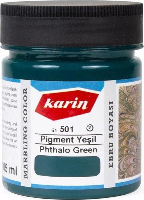 Geleneksel Ebru Boyası 501 PİGMENT YEŞİL 105 ml
