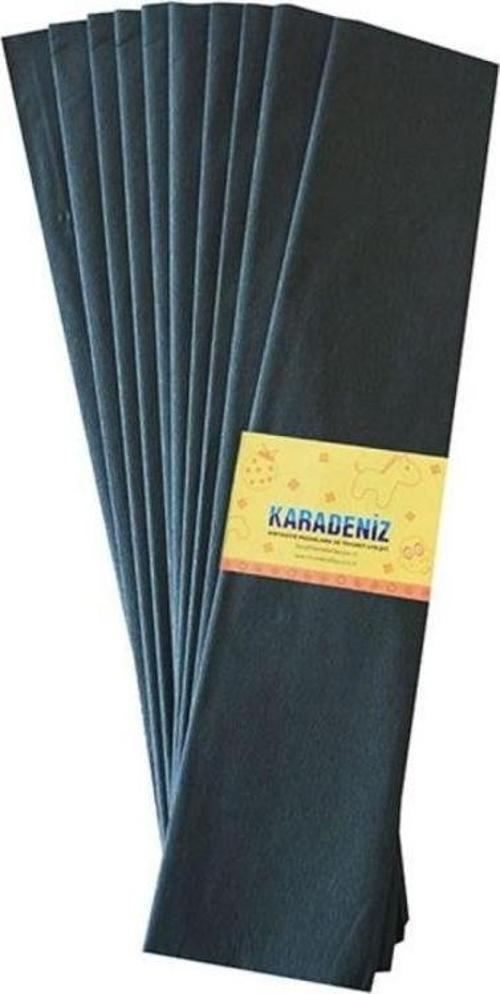 Lüx Krapon Kağıdı (50x200 cm) 10'lu Paket SİYAH