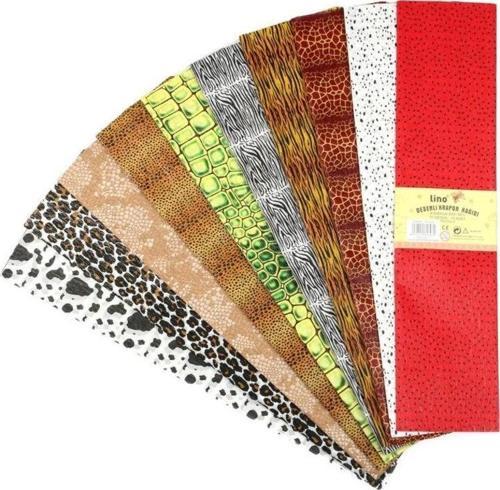 Desenli Krapon Kağıdı 5 Desen 5 li Paket 50X200 cm