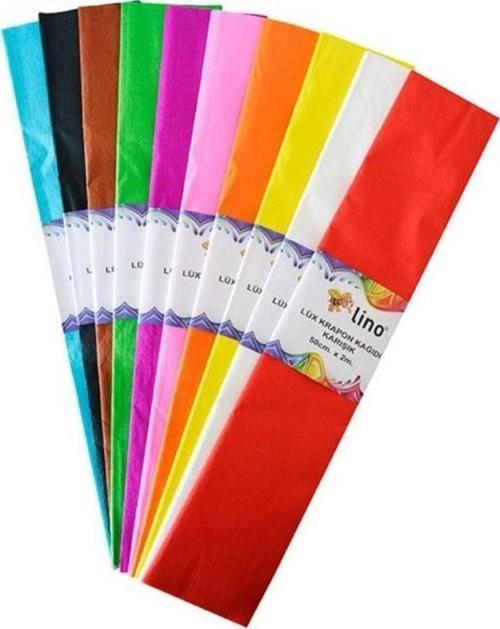 Lüx Krapon Kağıdı (50x200 cm) 10'lu Paket 10 RENK