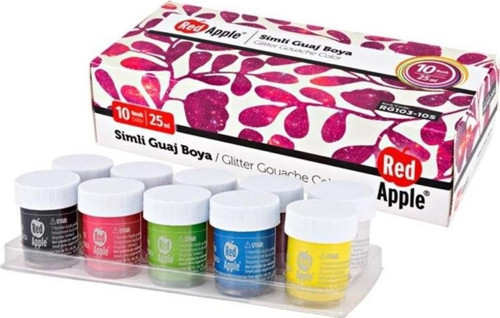 Simli Guaj Boya 10 Renk x 25 ml.