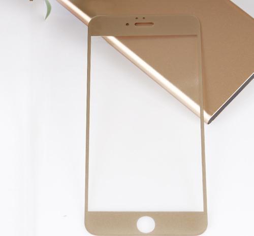 iPhone 6 Plus - 6s Plus Cam Ekran Koruyucu Gold