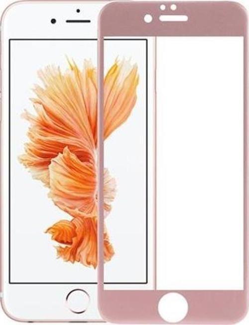iPhone 6-6s Kavisli 4D Cam Ekran Koruyucu Rose Gold