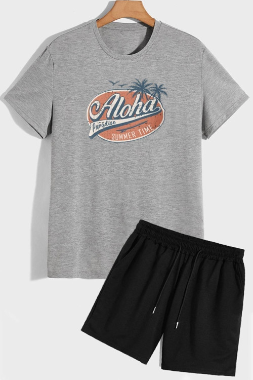 Aloha Şort T-shirt Eşofman Takımı
