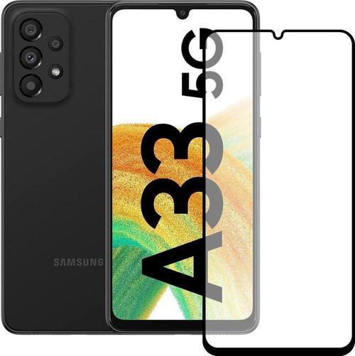 Samsung Galaxy A33 5G Ekran Koruyucu 9D Temperli Cam - Siyah