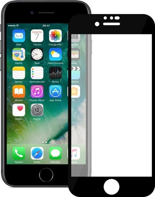 iPhone 7 / iPhone 8 ESD Anti Static Cam Ekran Koruyucu Siyah