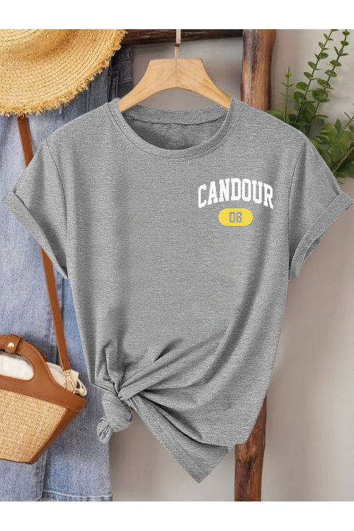 Unisex Candour 08 Baskılı Tasarım Tshirt