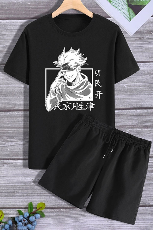 Anime Şort T-shirt Eşofman Takımı