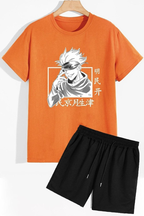 Anime Şort T-shirt Eşofman Takımı