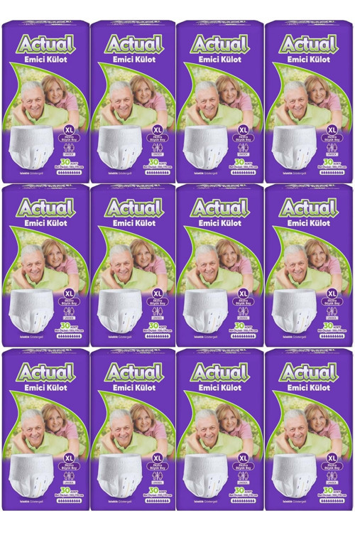 Emici Külot Yetişkin Bezi XL 360 Adet (12 paket)