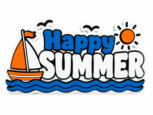 Happy Summer Dekoratif Masaüstü Yazısı – Yaz Temalı Dekoratif Süs – Ofis, Ev ve Parti Dekoru