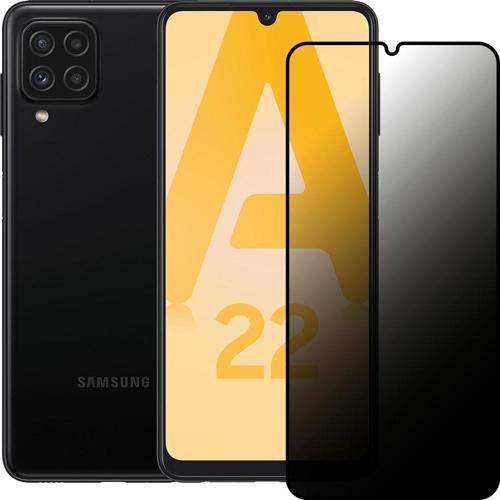 Samsung Galaxy A22 Hayalet Privacy Gizli Cam Ekran Koruyucu Siyah