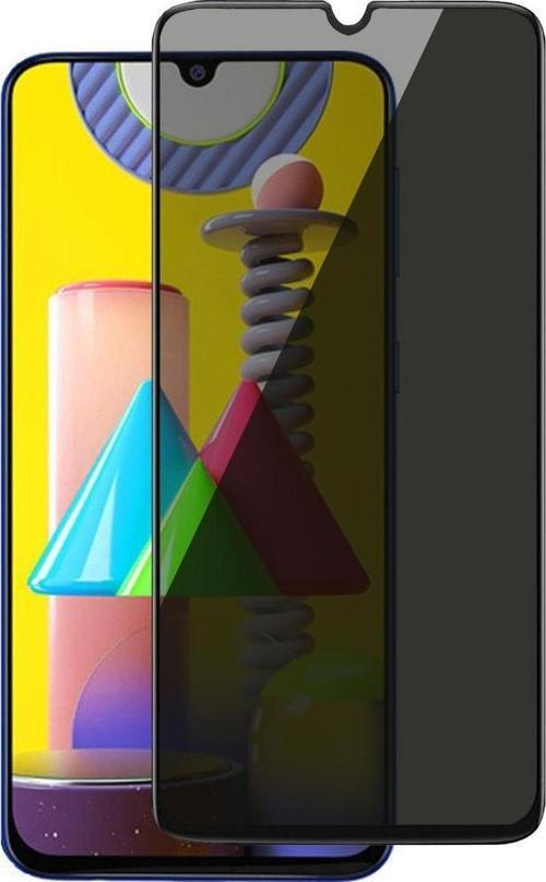 Samsung Galaxy M31 Hayalet Privacy Gizli Cam Ekran Koruyucu Siyah