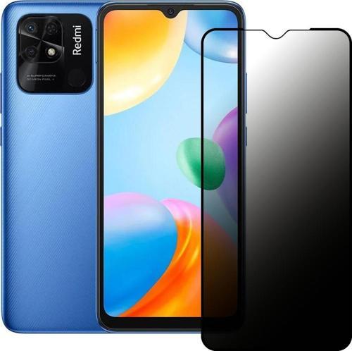 Xiaomi Redmi 10C / Poco C40 Hayalet Privacy Gizli Cam Ekran Koruyucu Siyah