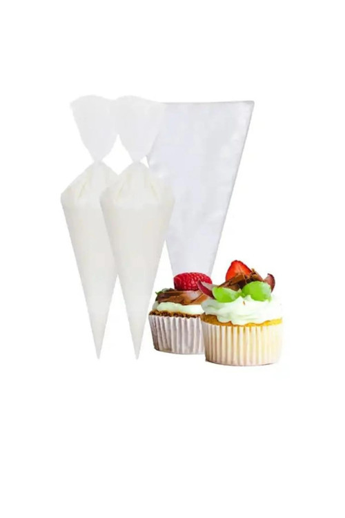Kullan At - Tek Kullanımlık Krema Sıkma Torbası Seti, Plastik, 37x31x21 cm, 1 Paket - 50 Adet