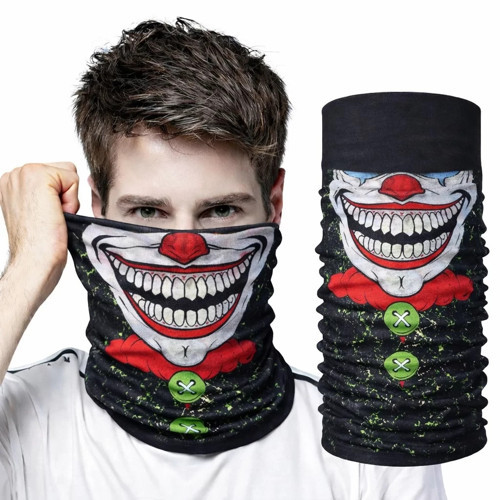 Joker Yüz Baskılı Baf Bandana - Çok Amaçlı Boyunluk Bandana 2 No