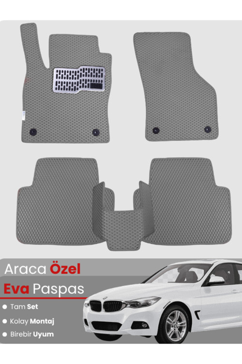 Bmw 3 Serisi F34 Gran Turismo (2012-2019) Uyumlu Eva Paspas Tam Set–Araca Özel,Su Geçirmez