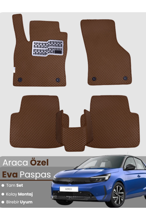 Opel Corsa F Benzinli (2019-2025) Uyumlu Eva Paspas Tam Set–Araca Özel,Kolay Montaj,Oto Paspas