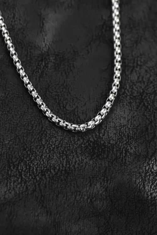 316L Çelik Gümüş Renk Venetian Zincir Model Erkek Kolye