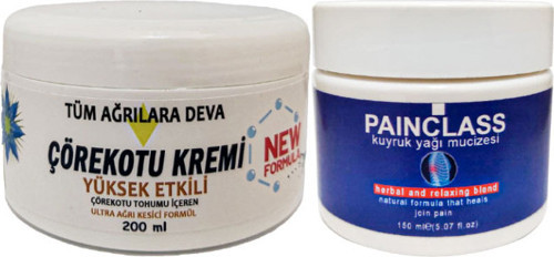 2 Adet Çörek Otu Kremi Xl Box Büyük Boy White 200 Ml + 150 Ml Painclass Kuyruk Yağı Kremi / Diz Dirs