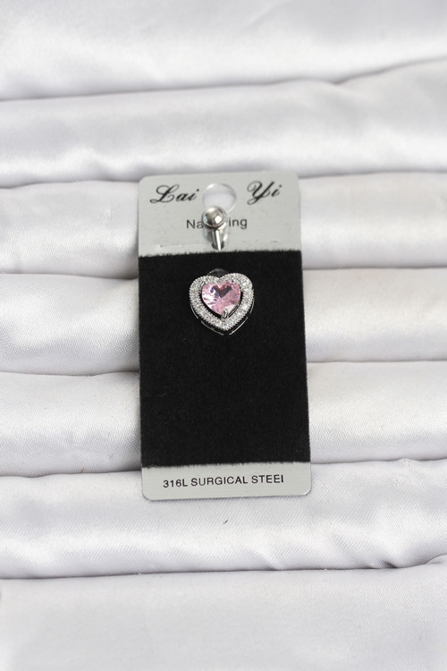 316L Cerrahi Çelik Pembe Model Göbek Piercing