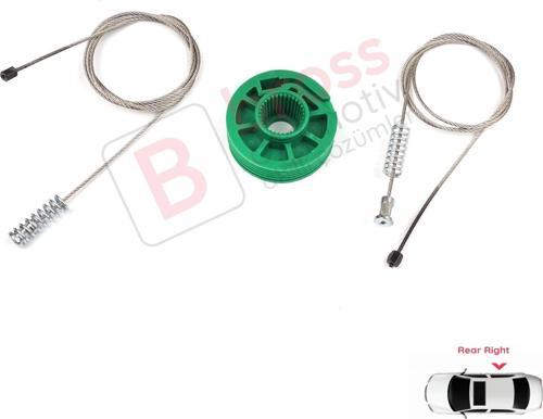 Audi A4 S4 RS4 B5 8D2 8D5 1994-2002 4/5 Kapı 8D0839462 İçin Elektrikli Arka Sağ Cam Kriko Tamir Seti