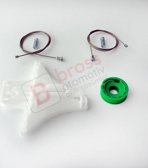 Opel Vectra C Z02 2002-2009 Signum 24451524 İçin Manuel Arka Sol Cam Kriko Tamir Seti