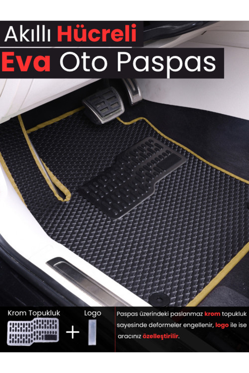 Kia Cerato (2013-2018) Uyumlu Eva Paspas Tam Set–Araca Özel,Kolay Montaj,Su Geçirmez