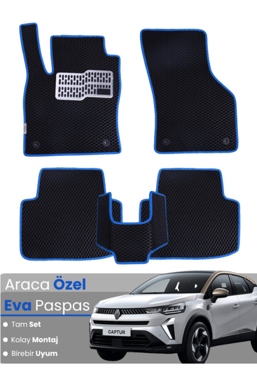 Renault Captur 2 (2020-2023) Uyumlu Eva Paspas Tam Set–Araca Özel,Oto Paspas