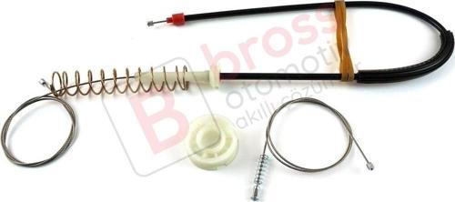 BMW 5 Serisi E39 04/1999-2004 4/5 Kapı Makyajlı Kasa 51358252430 İçin Arka Sağ Cam Kriko Tamir Seti