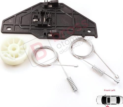 Citroen C3 MK2 SC A51 2009-2016 5-Kapı 9813093280 İçin Elektrikli Ön Sol Cam Kriko Tamir Seti