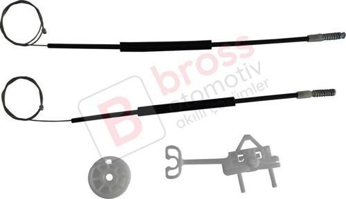 Fiat Linea 323 110 2007-2018 51898679 İçin Elektrikli Arka Sol Kapı Cam Kriko Tamir Seti