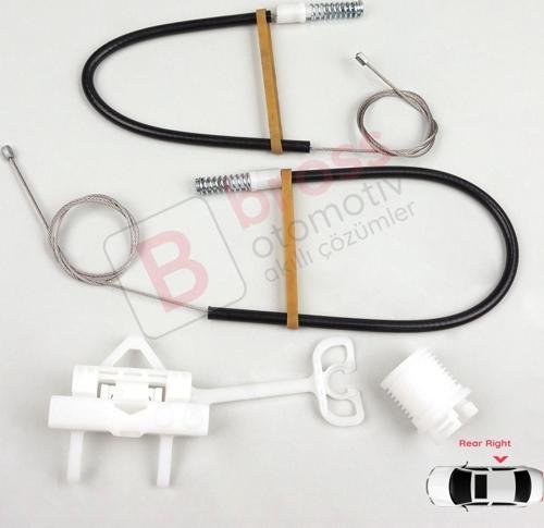 Fiat Abarth Punto Grande Evo MK3 199 2005-2024 51723323 İçin Manuel Arka Sağ Cam Kriko Tamir Seti