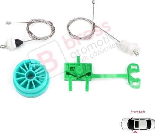 Fiat Punto MK2 188 188AX 1999-2005 3/5 Kapı 0046536312 İçin Ön Sol Kapı Cam Kriko Tamir Seti