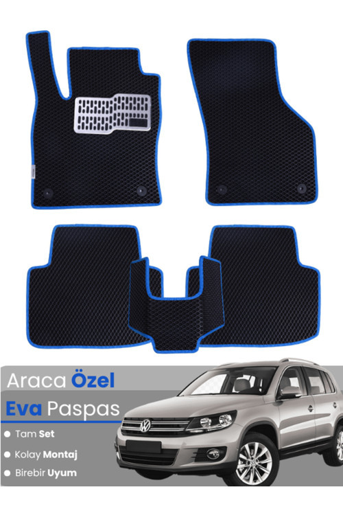 Volkswagen Touareg (2011-2017) Uyumlu Eva Paspas Tam Set–Oto Paspas,Araca Özel,Tam Koruma