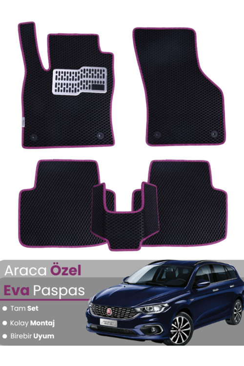 Fiat Egea Stationwagon (2017-2025) Uyumlu Eva Paspas Tam Set–Araca Özel,Su Geçirmez