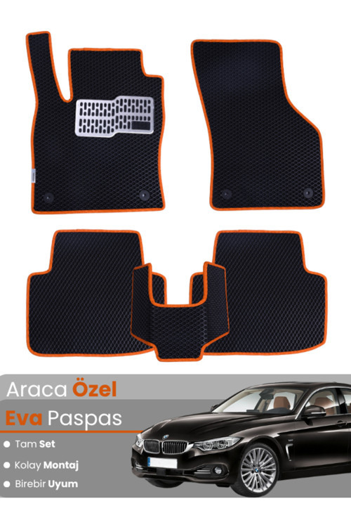 Bmw 4 Serisi F36 Grancoupe (2014-2020) Uyumlu Eva Paspas Tam Set–Araca Özel,Su Geçirmez