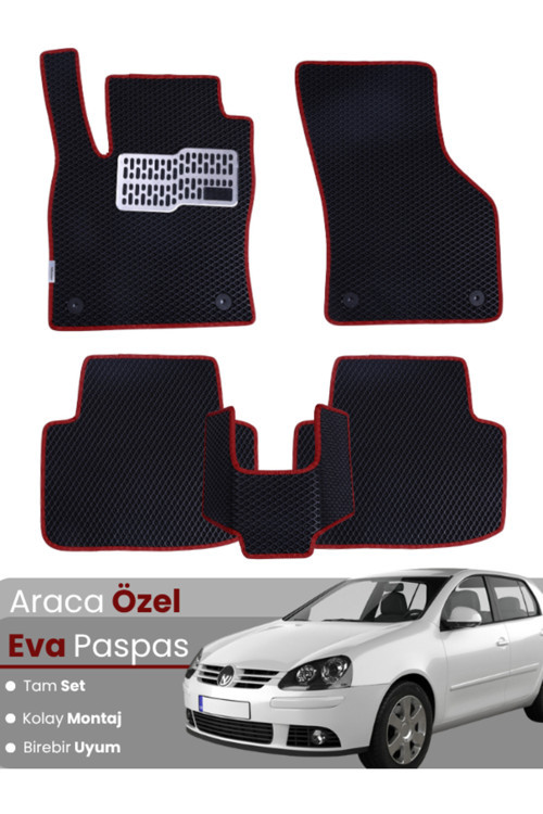 Volkswagen Golf 5 (2004-2009) Uyumlu Eva Paspas Tam Set–Oto Paspas,Araca Özel,Su Geçirmez