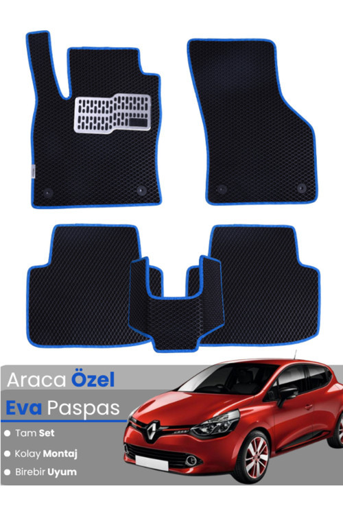 Renault Clio 4 (2012-2019) Uyumlu Eva Paspas Tam Set–Araca Özel,Oto Paspas