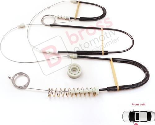 VW EOS 1F7 1F8 2006-2015 Coupe Convertible CC 1Q0837461 İçin Elektrikli Sol Cam Kriko Tamir Seti