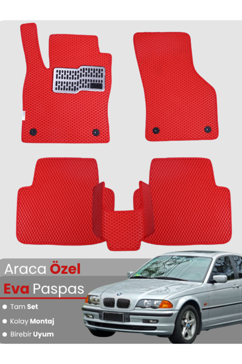 Bmw 3 Serisi E46 (1997-2006) Uyumlu Eva Paspas Tam Set–Araca Özel,Su Geçirmez,Kolay Montaj