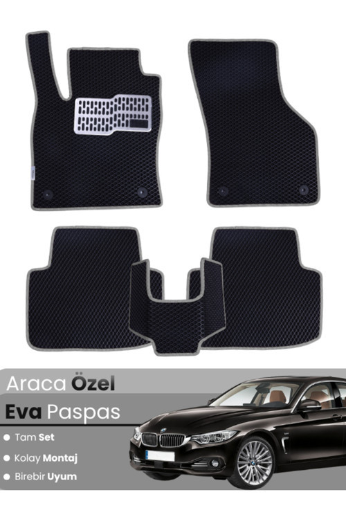 Bmw 4 Serisi F36 Grancoupe (2014-2020) Uyumlu Eva Paspas Tam Set–Araca Özel,Su Geçirmez